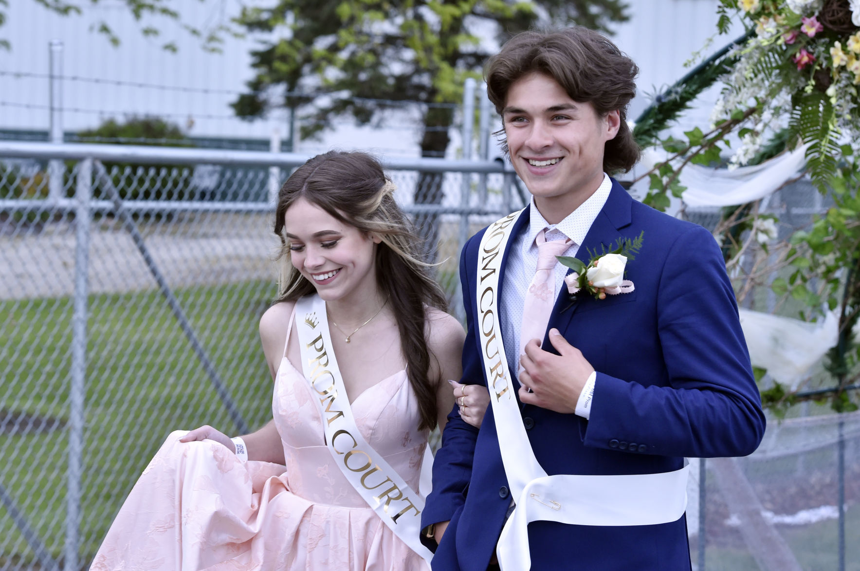 A prom court couple